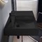 Black Ceramic Wall Mounted or Vessel Sink With Counter Space
